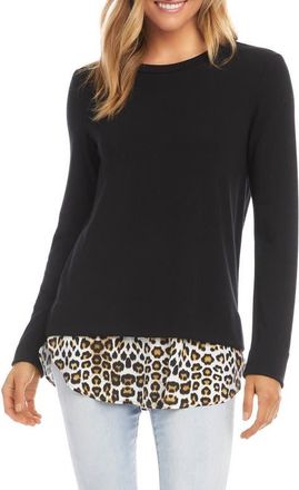 Karen Kane Layered Top in Black at Nordstrom, Size Small