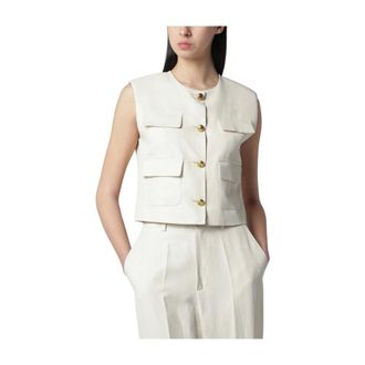 P.A.R.O.S.H. Vests, female, Beige, Size: S Gilet