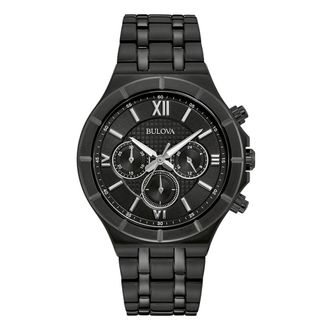 Bulova Mens Black Watch 98A242 Stainless Steel - One Size