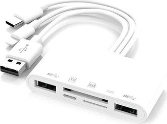 OEM Lector De Tarjetas Usb-c/usb-a 5 En 1 Y Adaptador Otg: Compatible Con Tarjetas Sd/micro-sd, Tel&eacute;fonos M&oacute;viles Y Otros Dispositivos