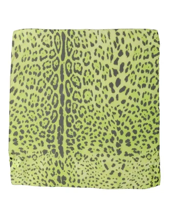 Dolce & Gabbana Leopard Print Silk Scarf - Black