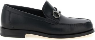 Ferragamo Black Solid Teatro Loafers