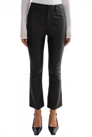 LaMarque Womans Faris Stretch Leather Pants In Black