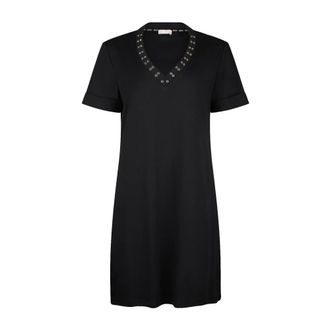 Liu Jo Short Dresses, female, Black, Size: 2XS Abito corto con occhielli decorativi
