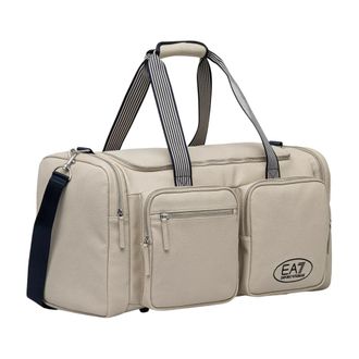 Emporio Armani Logo-print Duffle Bag - unisex - Tassen - Beige - Maat: ONE Size