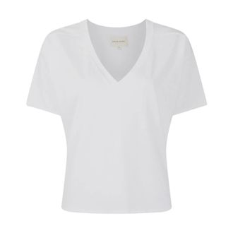 Loulou Studio T-Shirts, female, White, Size: S Faaa V-Neck T-Shirt
