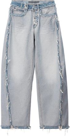 Alexander Wang Mid-rise Inverted Blow Up Jeans With Embossed-logo