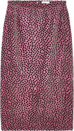 Dries Van Noten Gonna midi a pois - Rosa