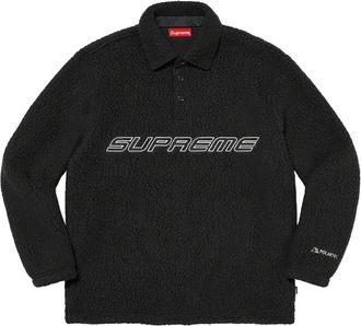 SUPREME Polo con logo - Nero
