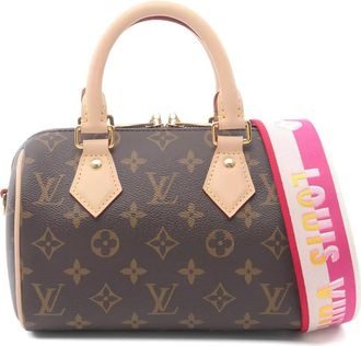 Louis Vuitton 2021 20 Speedy shopper met monogram - Bruin