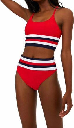 Beach Riot Mae Bikini Top In America Color Block