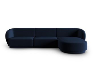 CXL by Christian Lacroix Sof&aacute; esquinero modular derecho 4 plazas de terciopelo azul regio