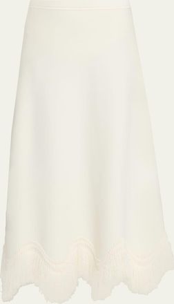 Ulla Johnson Paulina Knit Fringe Midi Skirt