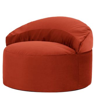 Icon Brand Puf sill&oacute;n auxiliar decorativo de terciopelo terracota