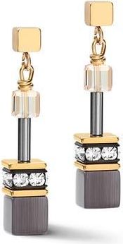 Coeur de Lion Geocube Gold Earrings in Gray at Nordstrom