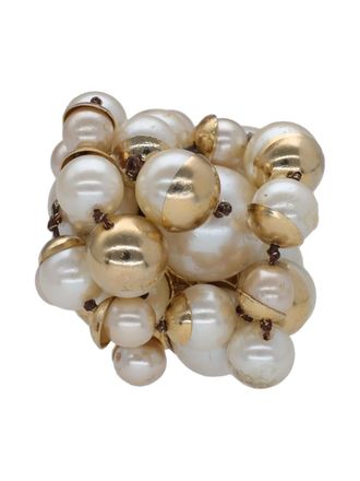 Vintage pearl round ring - Toni neutri