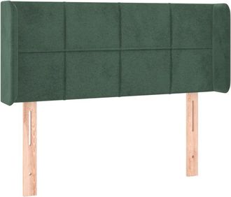 vidaXL Cabecero Con Led De Terciopelo Verde Oscuro 103x16x78/88 Cm Vidaxl