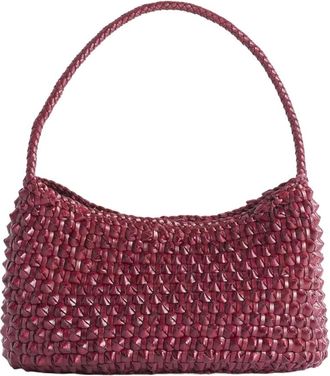 Dragon Diffusion Bolso de hombro de piel trenzada - Bags - Mujer - Rojo - ONE SIZE