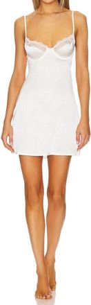 Kat The Label Sienna Slip Chemise In Ivory
