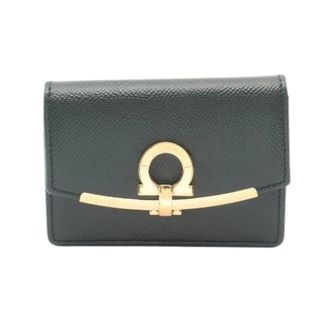 Ferragamo Pre-owned Wallets, female, Green, Size: ONE SIZE Pre-owned Leather Card Case