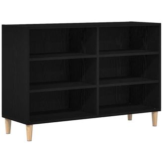 Berkfield Home Black Oak Sideboard 103.5x35x70 cm Made of Engineered Wood
