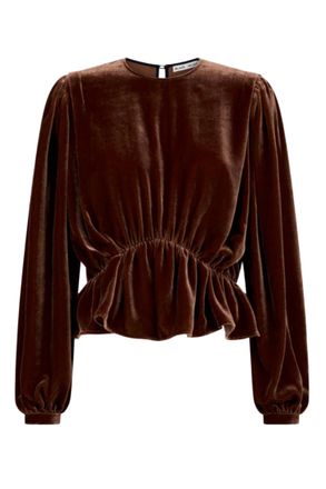 Blaz&eacute; Milano Womens Afterglow Coco Blouse In Bronze