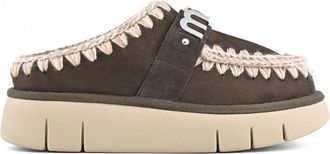 Mou Bounce Clog - Dames - Slip ons - Bruin - 40 EU - Wol - Schoenen