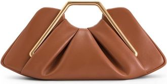 Generic Womens Formal Dressy PU Leather Clutch Purse, Elegant Designer Pleated Evening Top-Handle Handbag, Chic Soft Crescent Bag for Wedding, Prom & Party (0