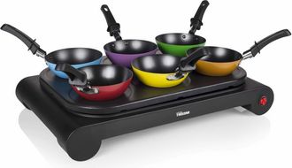 Tristar Juego De Sartenes Wok Negro 1000 W Tristar