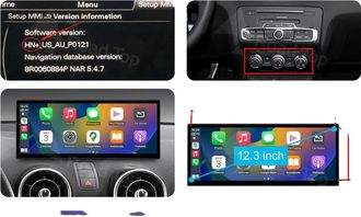 OEM Pantalla Multimedia Para Coche, Pantalla De Alta Calidad, Compatible Con Audi A1 Q3 2012-2018, A1 Hn Con Gps 12.3