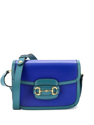 Gucci Horsebit 1955 Leather Small shoulder bag - Blue