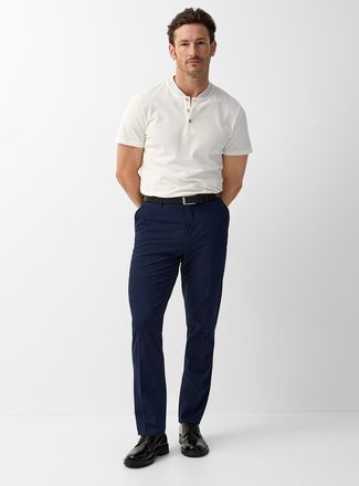 Le 31 Mens Washable monochrome pant London fit - Slim straight
