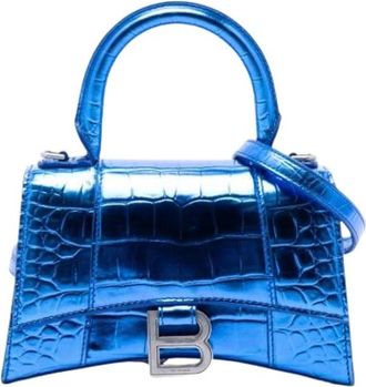 Balenciaga Pre-owned Hourglass Handbag - Dames - Vintage Handtas - Blauw - ONE Size - Leer - Vintage