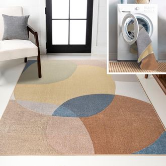 Jonathan Y Designs Pebble Geometric Kids & Novelty Machine-Washable Area Rug in Multi at Nordstrom, Size 3Ft 0In X 5Ft 0In