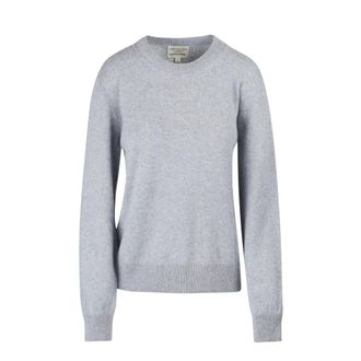 Alessia Santi Cashmere Knitwear, female, Gray, L, Maglia girocollo in cashmere