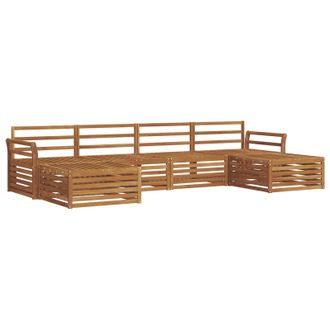 vidaXL Juegos De Sof&aacute;s 6 Pcs Natural Madera De Acacia S&oacute;lida Vidaxl