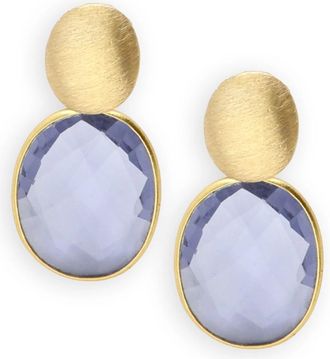 Lott. Gioielli Framed Oval S - Dames - Oorbellen - Paars - ONE Size - Accessoires