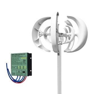 OEM Turbina Eolica Ad Asse Verticale, Pale In Fibra Di Vetro, 48v, Con Controller Lcd, 5000w, Con Controller Gratuito, 5000w, 48v
