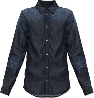 Diesel D-Synar Fsj 1 Shirt - Heren - Spijkeroverhemden - Blauw - XL - Katoen - Overhemden