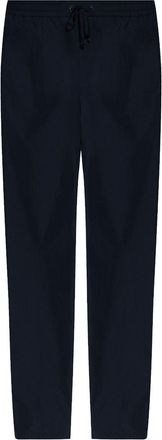 Moncler logo-patch trousers - men - Polyester - 54 - Blue