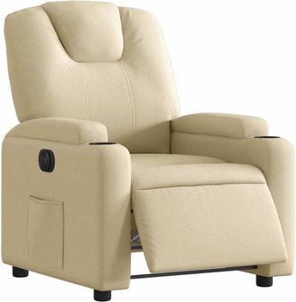 vidaXL Poltrona Elettrica Reclinabile Crema in Tessuto - Vidaxl