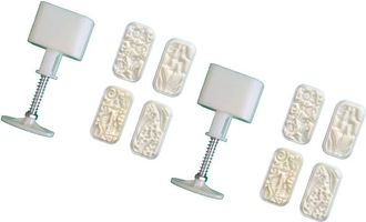 OEM Moldes Y Sellos Para Pastel De Frijol Mungo - 2 Moldes, 8 Piezas