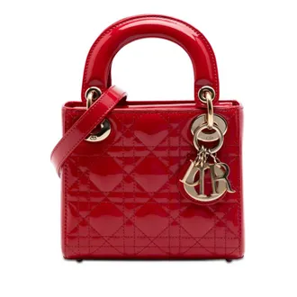 Dior Pre-owned Dior Mini Patent Cannage Lady Dior Ladies RG9270EZ6685PU9T