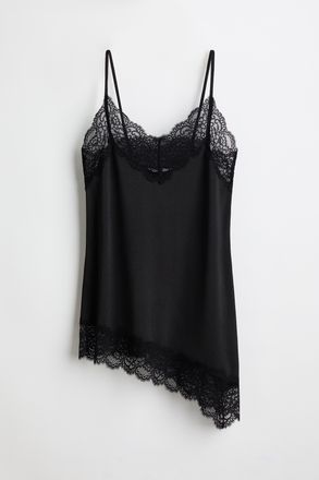 H&M Tr&auml;gertop mit Spitze - Schwarz