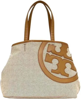 Tory Burch Beige Canvas Tote Bag (Pre-Owned)
