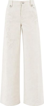 Ermanno Scervino Wide Jeans, female, White, Size: XS Wide-leg Trousers