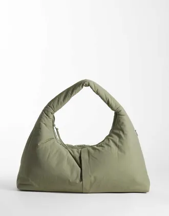 &Ouml;lend Nico - Borsa da spalla grande in nylon color salvia-Verde