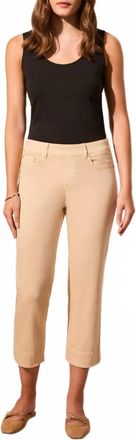 Tribal Flare Capri Pants In Safari