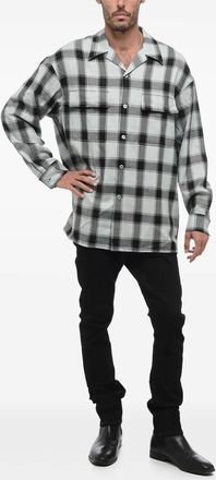 Ami tartan-check bowling shirt - men - Virgin Wool - 40 - Blue