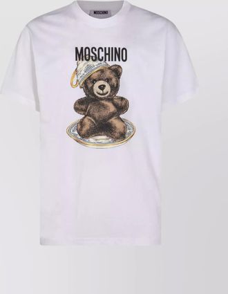 Moschino crew neck graphic print short sleeves
